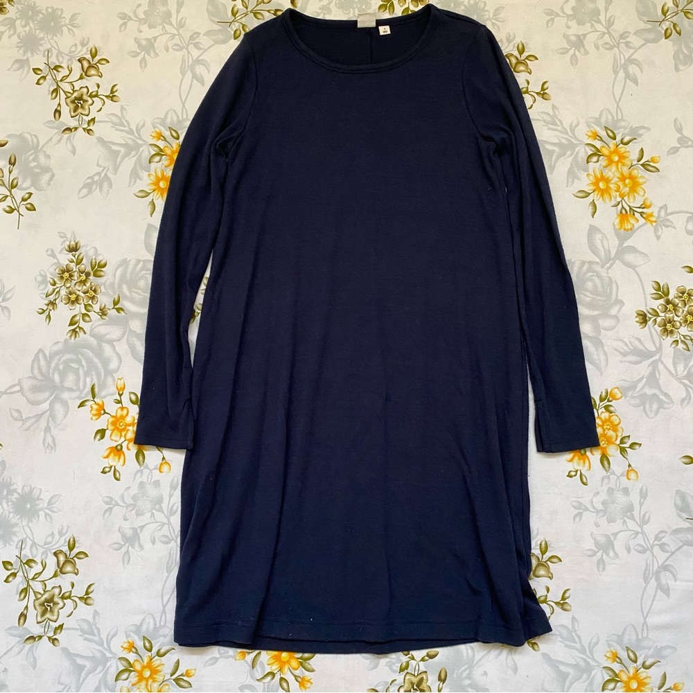 Gap Size S Navy Long Sleeve T-Shirt Dress